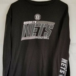 Brooklyn Nets NBA BRAND Long Sleeve Black Shirt XL
